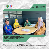 Kunjungan Bagian Hukum Setda. Kab Bulungan ke JDIH Provinsi Kalimantan Timur